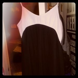 Black and white cocktail dress
